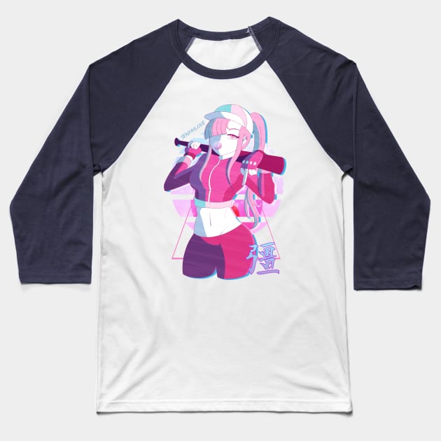 VaporWave - Strength Baseball T-Shirt by SenpaiLove